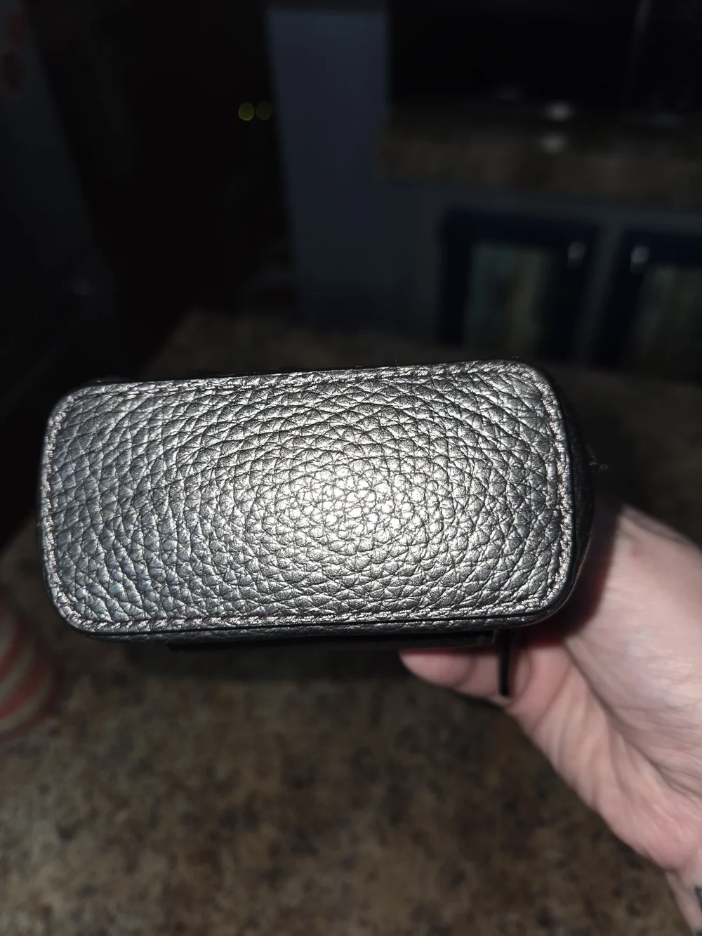 Coach Black Leather Mini Backpack/coin Pouch